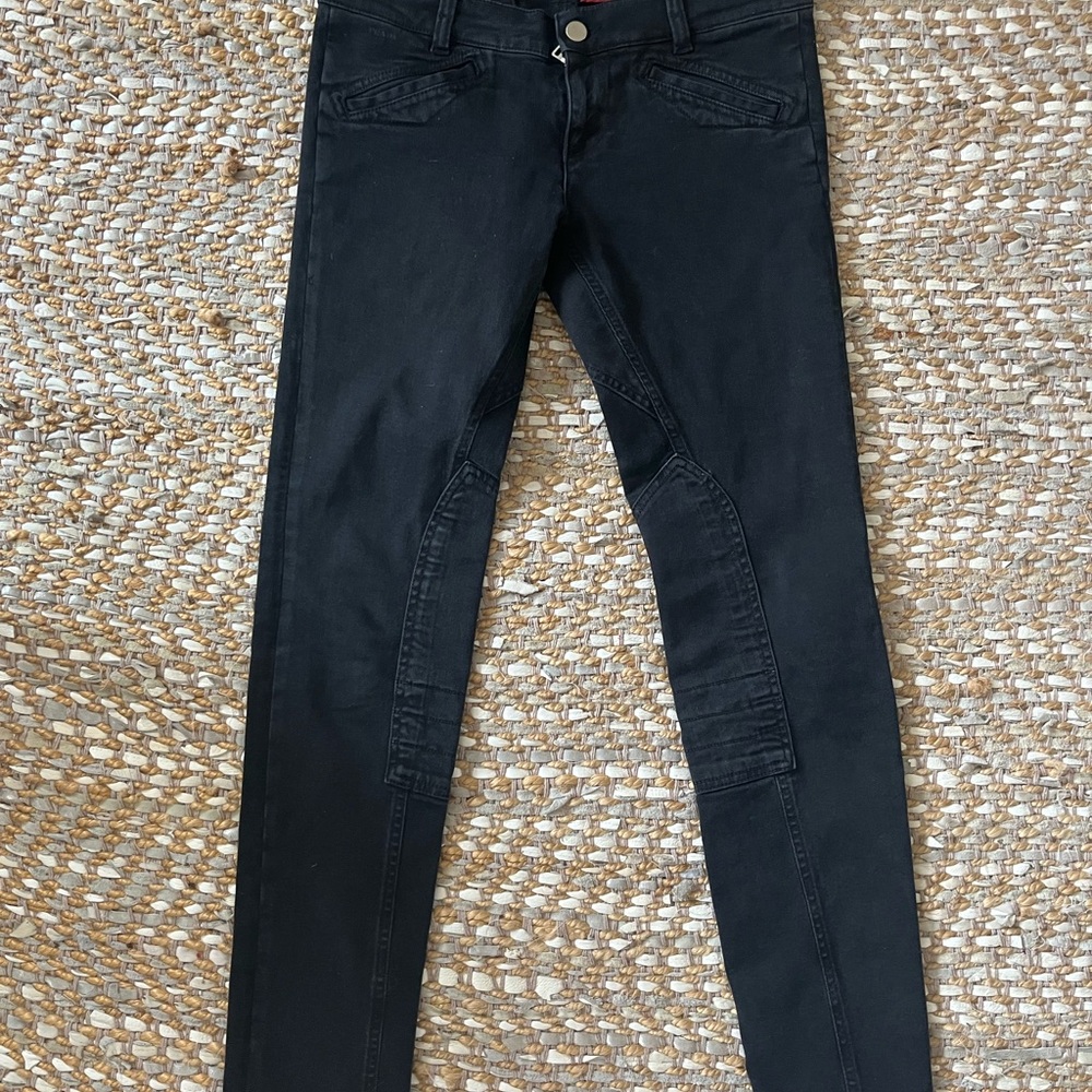 Prada Washed Black Skinny Riding Jean